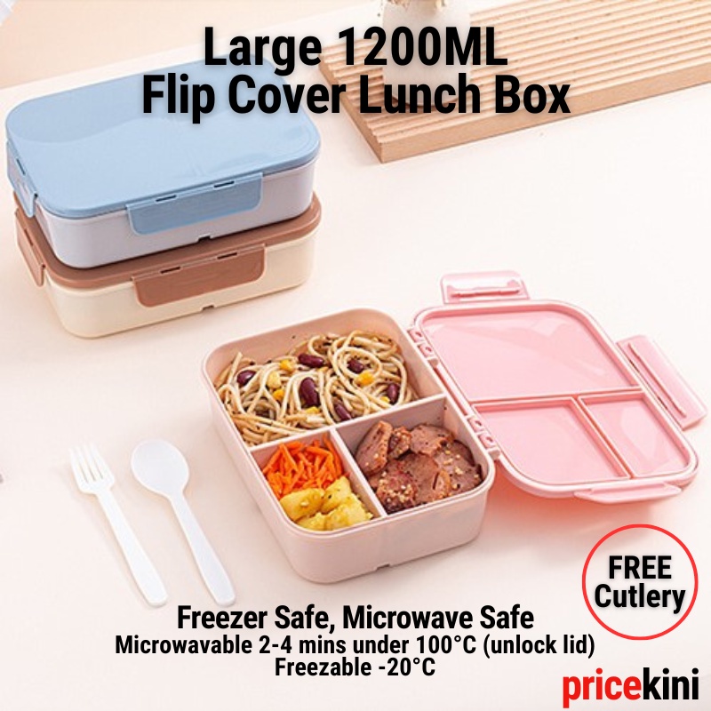 Lunch Box, Microwave Safe Bekas Makanan, Bento Box, Food Container ...