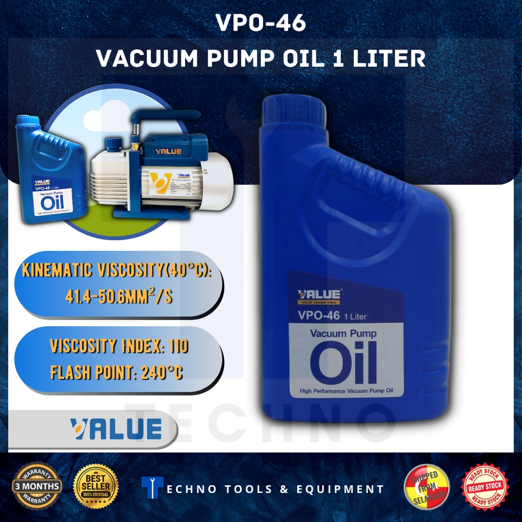 VALUE VPO-46 VACUUM PUMP OIL 1 LITER - NEW | Shopee Malaysia