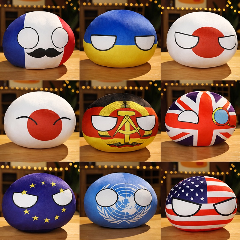 AN.MART 10cm Country Ball Plush Toy Polandball Pendant Countryball ...