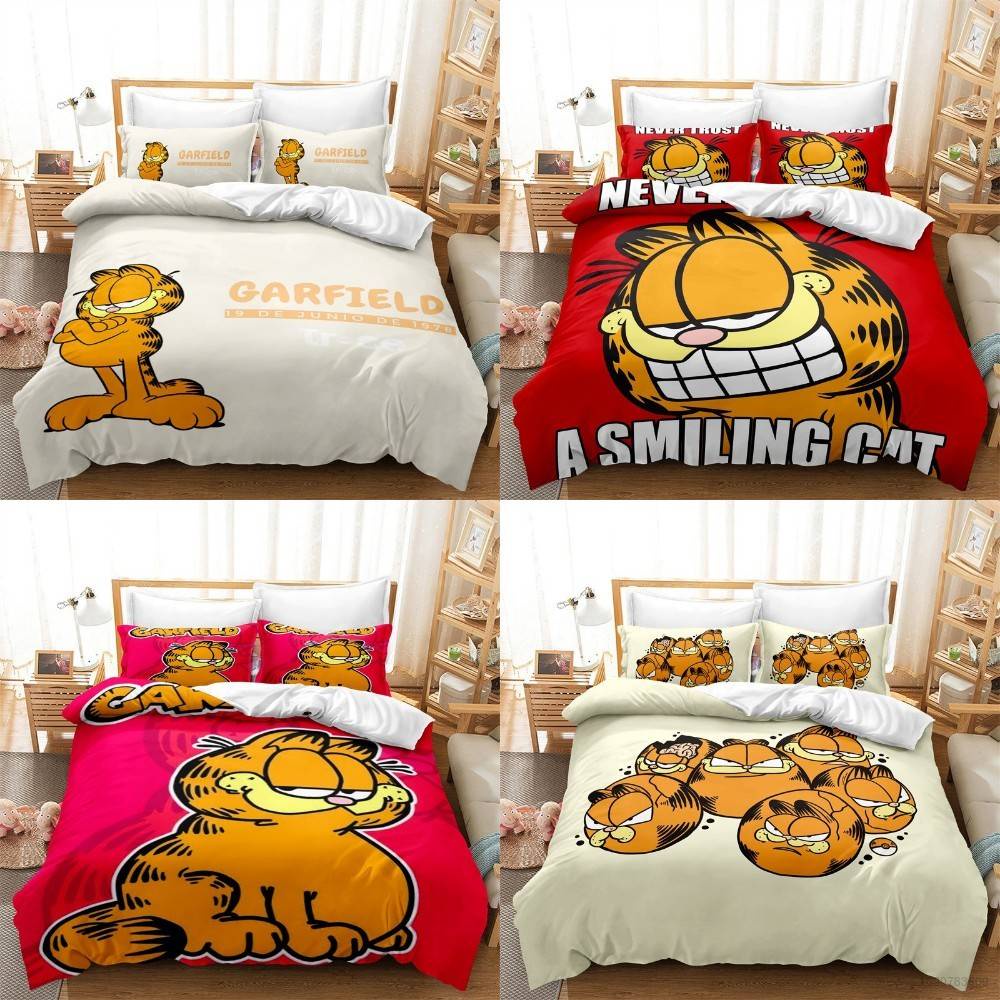 23 The Garfield Show 3in1 Bedding Set Bed Sheet Quilt Cover Pillowcase ...