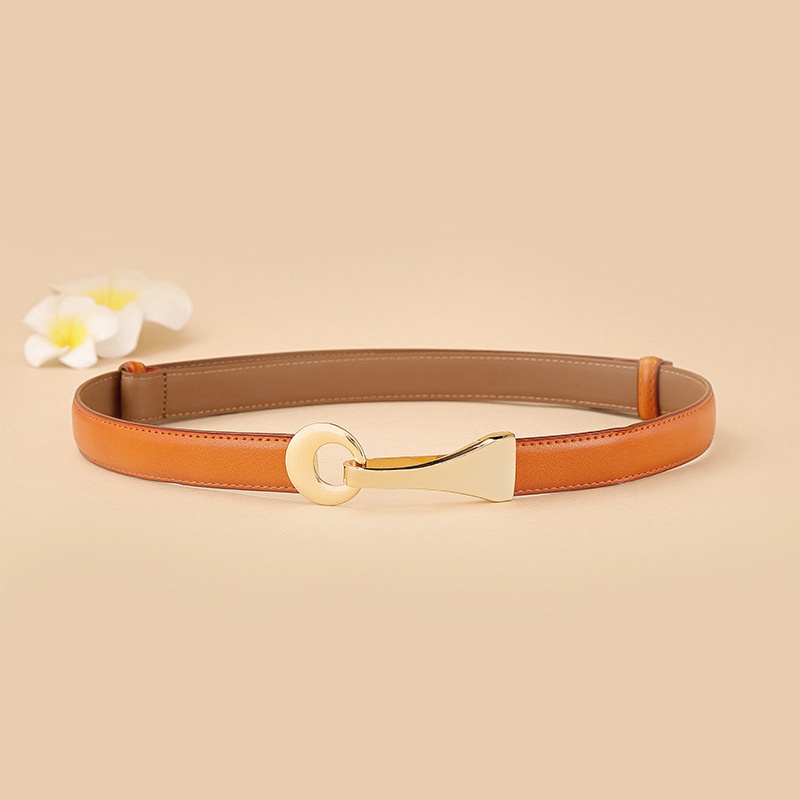 Simple Style Genuine Leather Belt All-Match Belt Women Thin Belt