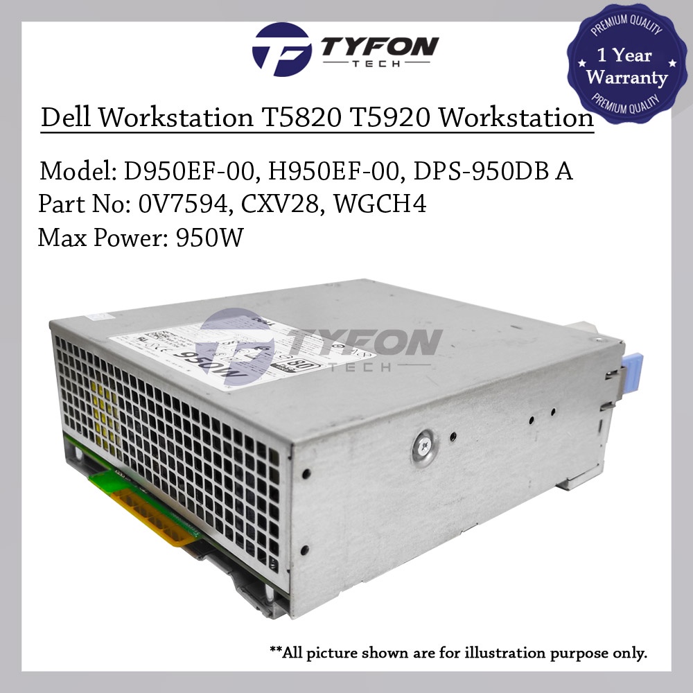 Dell Precision T5820 T7820 950W Power Supply H950EF-00 0CXV28 - Foto 9