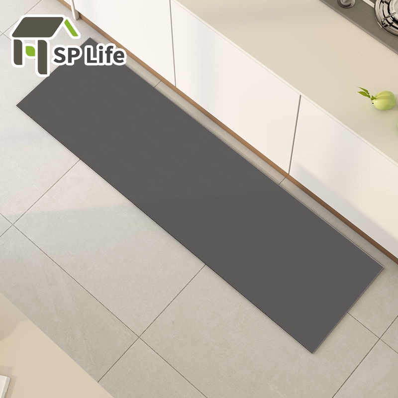 [SP]Plain Diatomite Mat Premium Kitchen Floor Mat Long Anti Slip Grey