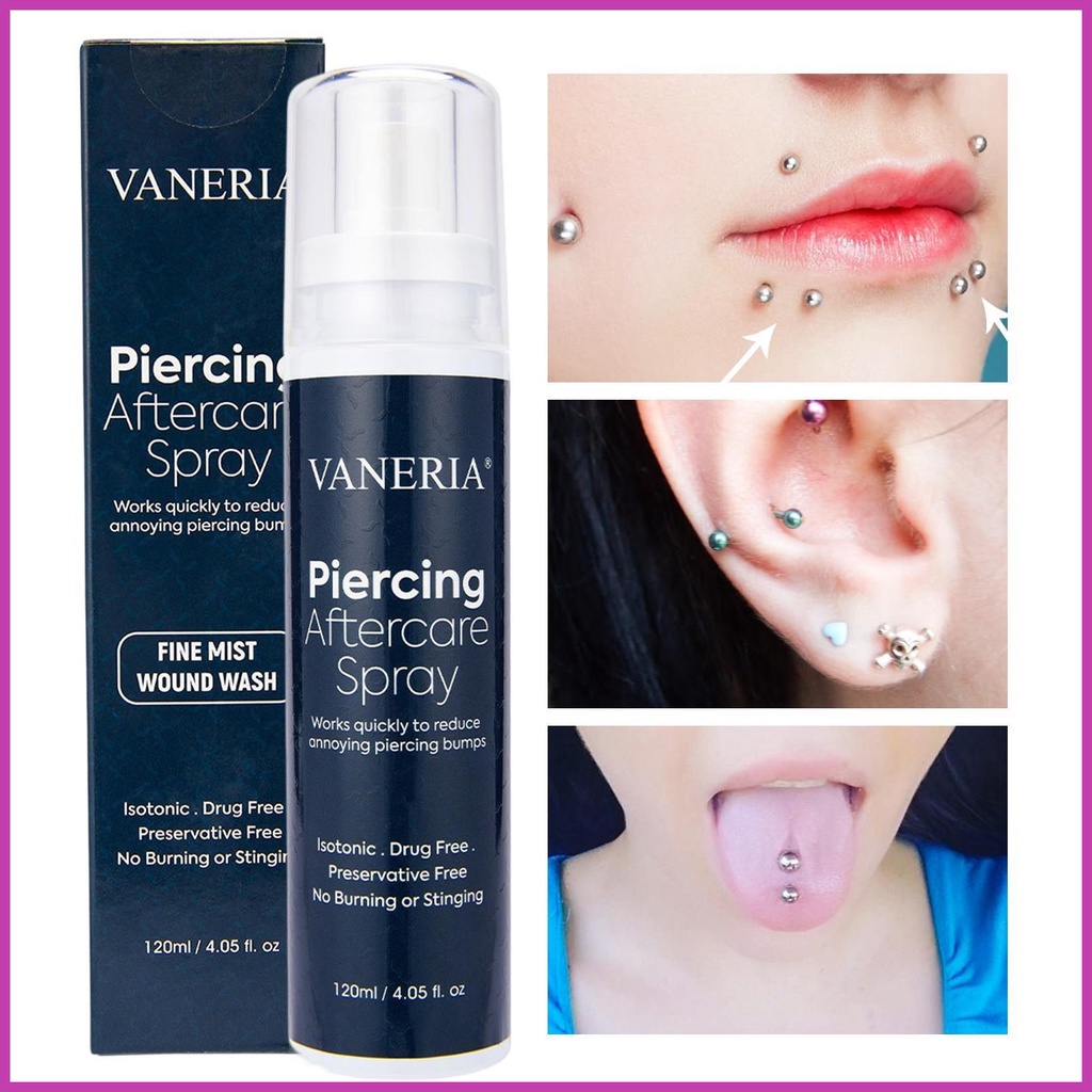 Piercing Fine Mist 120ml Piercing Cleaner Wound Wash Bump Removal Ear