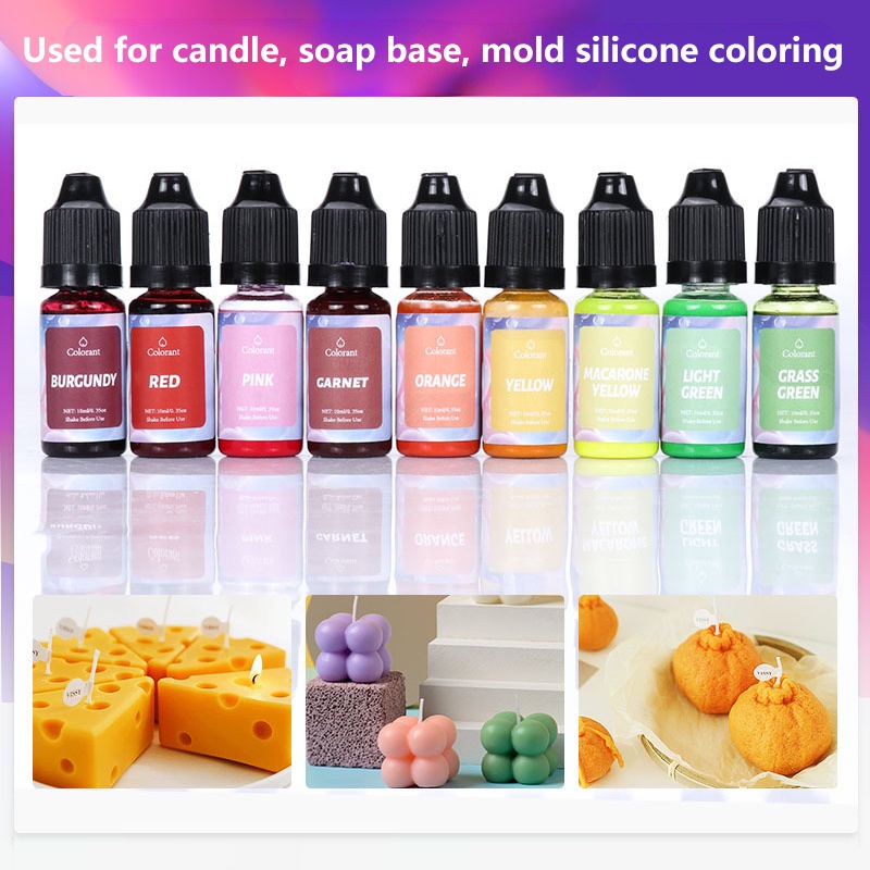 24 color Candle Dye, Liquid Candle Making Dye for Soy Wax, Gel Wax