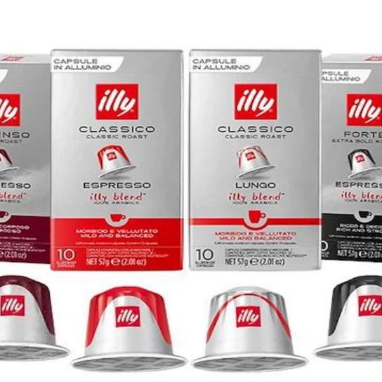 Illy Coffee Capsules Espresso Pods by Nespresso Nestle 10 Capsules/Box