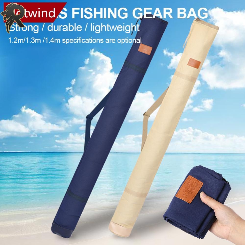 RL Folding Portable Canvas Fishing Rod Bag Storage Bag Fishing Tackle  Storage Bag Large Capacity Fishing Gear Acces