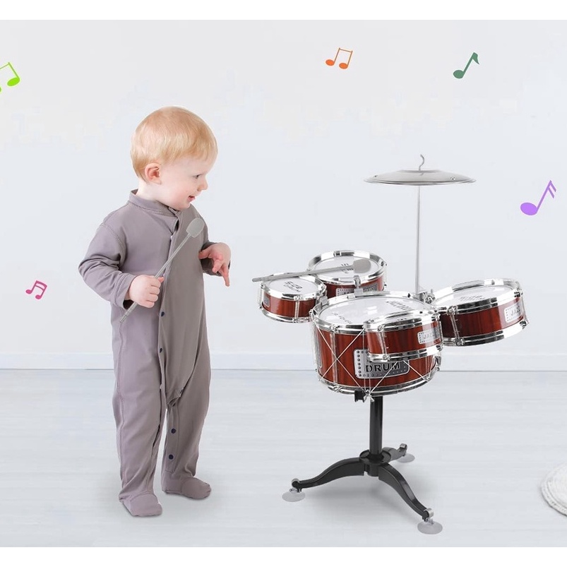 Musical Toy Drum Kit for Toddlers Jazz Drum Set Kids Drum Set with
