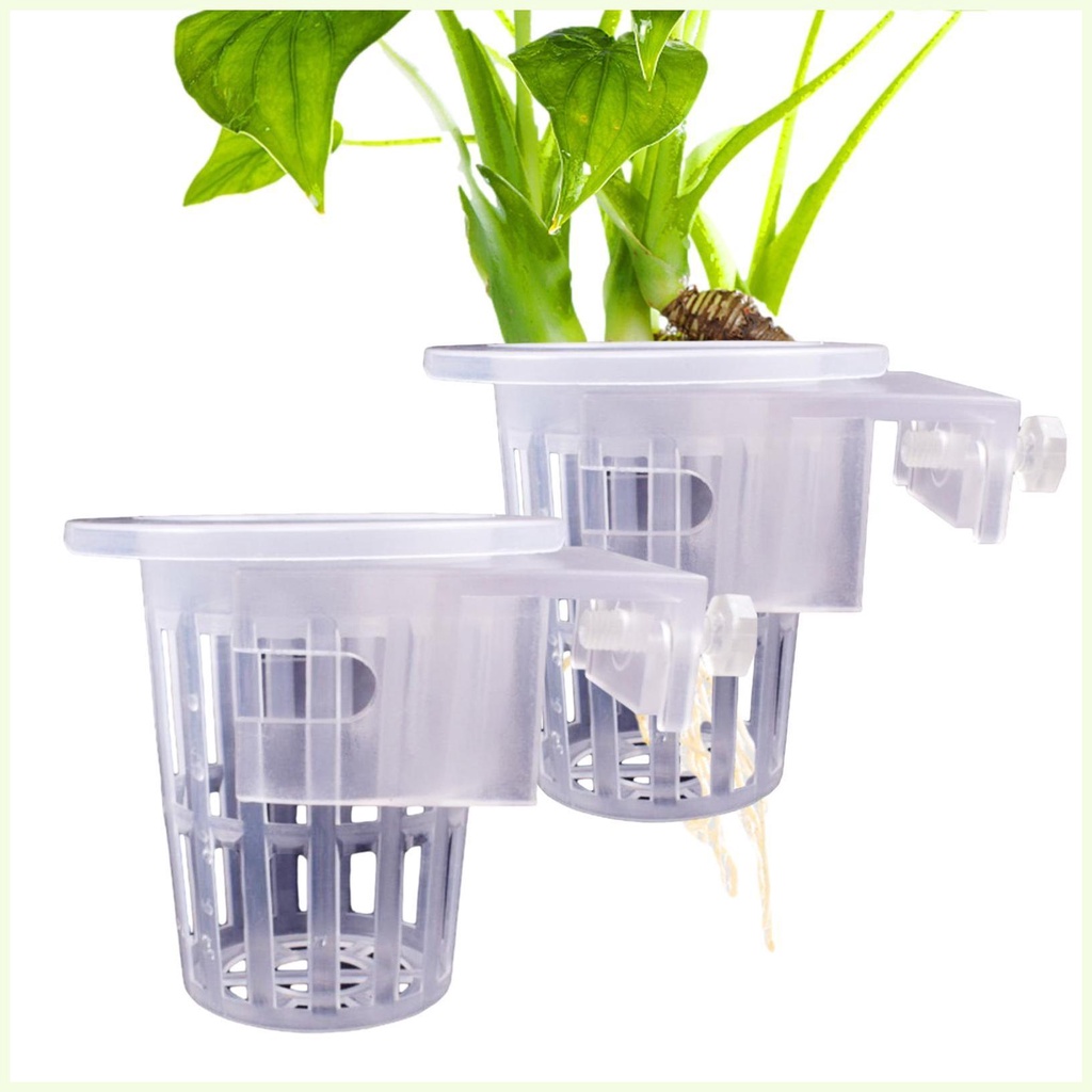 Aquarium Plant Holder Aquatic Plant Cup 2 pcs Fish Tank Plant Pot with