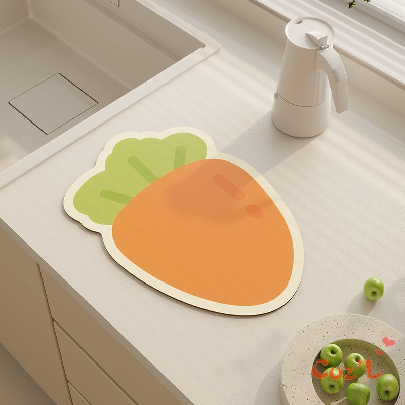 Fruit Series Kitchen Countertop Draining Mat Absorbs Water Quickdrying