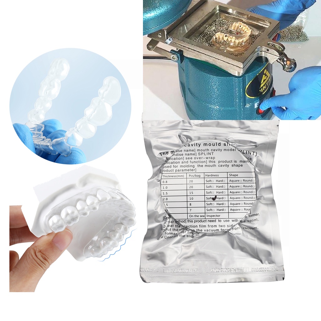 High Quality Dental Lab Splint Thermoforming Material Vacuum Forming Resin Sheet 08mm 20mm 8522