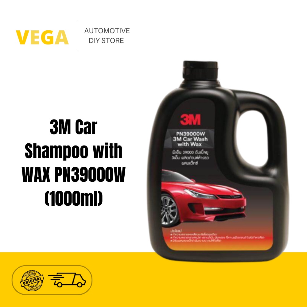 3M Car Shampoo Strong with Wash Soap WAX Care Cleaning Solution Liquid