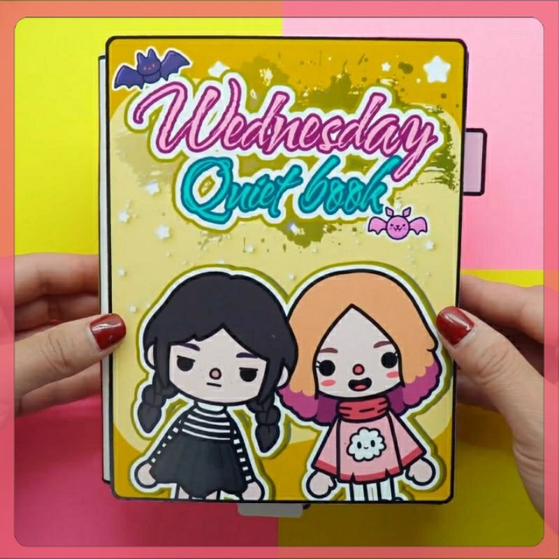 New Toca Boca Wednesday & Enid Paper Book Viral Paper Doll Quiet Book ...