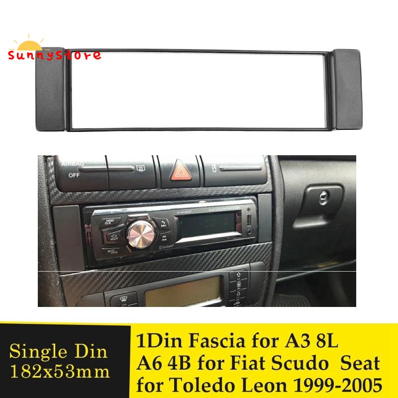 Sound-way Mascherina 1 DIN Per Autoradio - Adattatore Per Audi A3, A6, Seat Toledo E Leon, Colore Nero - Foto 6
