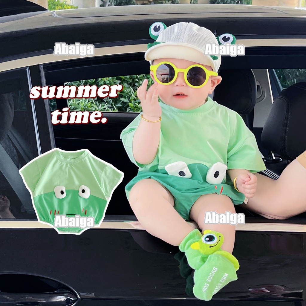 Clothes for Baby Boy 1 Year Old Cute Frog Shaped Romper Birtdhay Attire