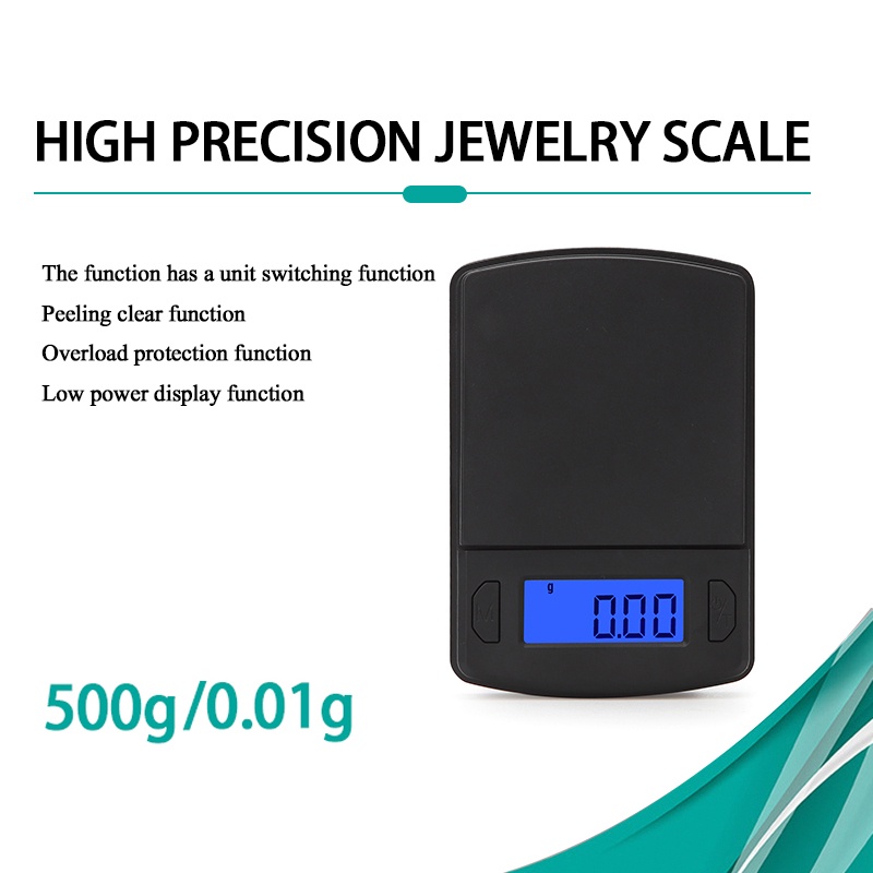 Digital Gram Scale 0.01g Food Scale High Precision Kitchen Scale Multifunctional Stainless Steel Pocket Scale - 100g/0.01g