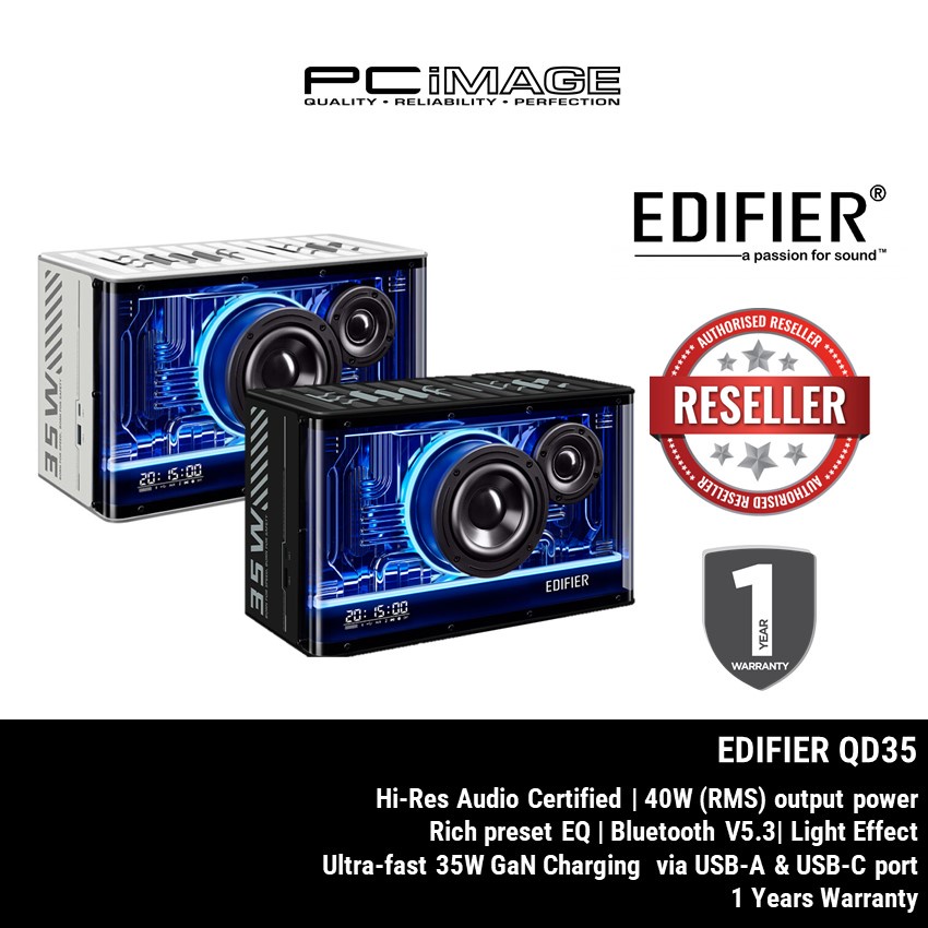 [PM for best price] EDIFIER QD35 - Tabletop Bluetooth Speaker | CLOCK ...
