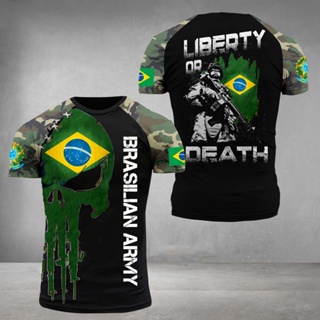 New Brazil Original Football T-shirts For Men Flag Fashion 3D