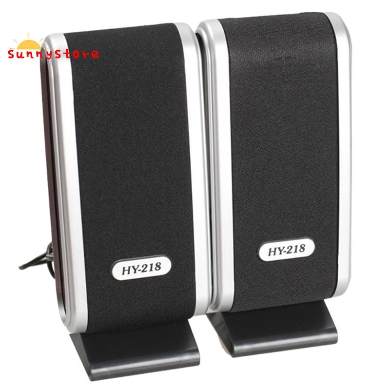 2 Pcs USB Computer Speakers Portable Speaker Stereo 3.5mm with Ear Jack