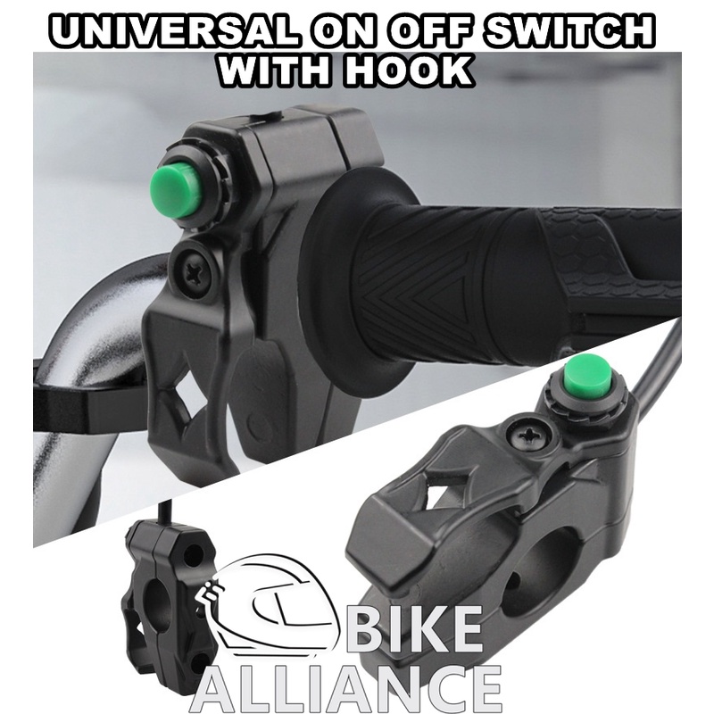 READY STOCK UNIVERSAL AFTERMARKET ON OFF SWITCH WITH HOOK HANDLE BAR 7/ ...