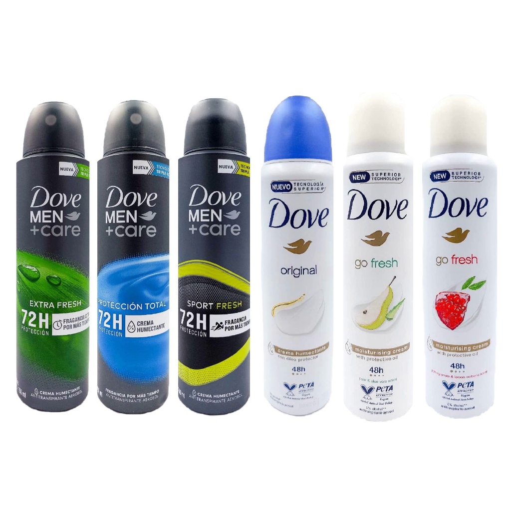 Dove Moisturizing Cream Deodorant SPRAY Original / Go Fresh / Dove Men