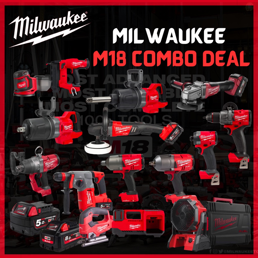 Milwaukee M18 Combo Deal / Milwaukee Combo Set / Power Tools Set
