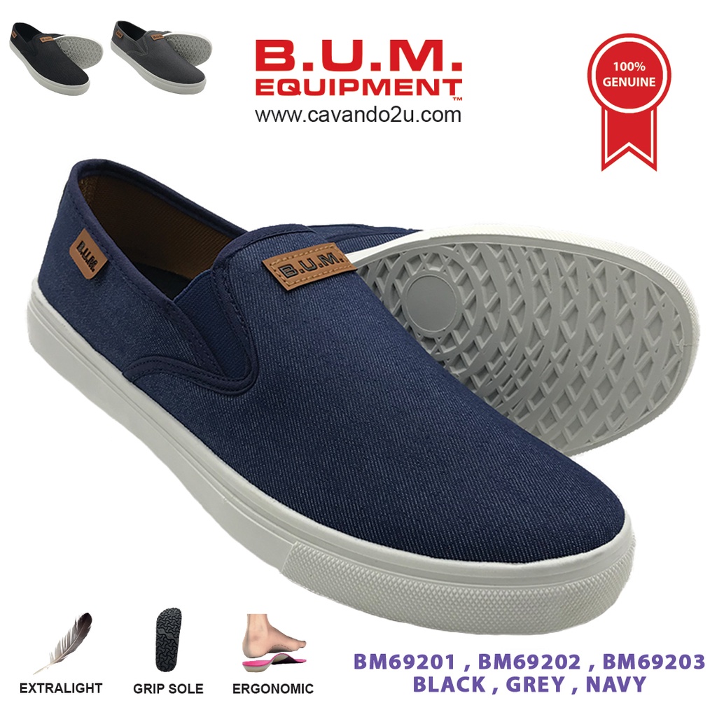 BUM Equipment Unisex Canvas Shoes BM69201 / BM69202 / BM69203 (Black