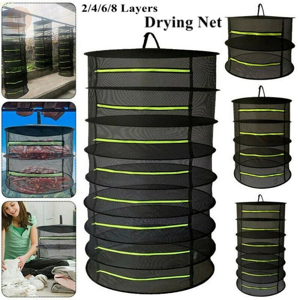 [QLQL] Herb Drying Rack Net 2/4/6/8 Layer Herb Dryer Mesh Hanging Dryer