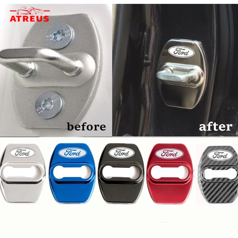 4Pcs Ford Ranger Edge Explorer 2023 Stainless Car Door Lock Protection