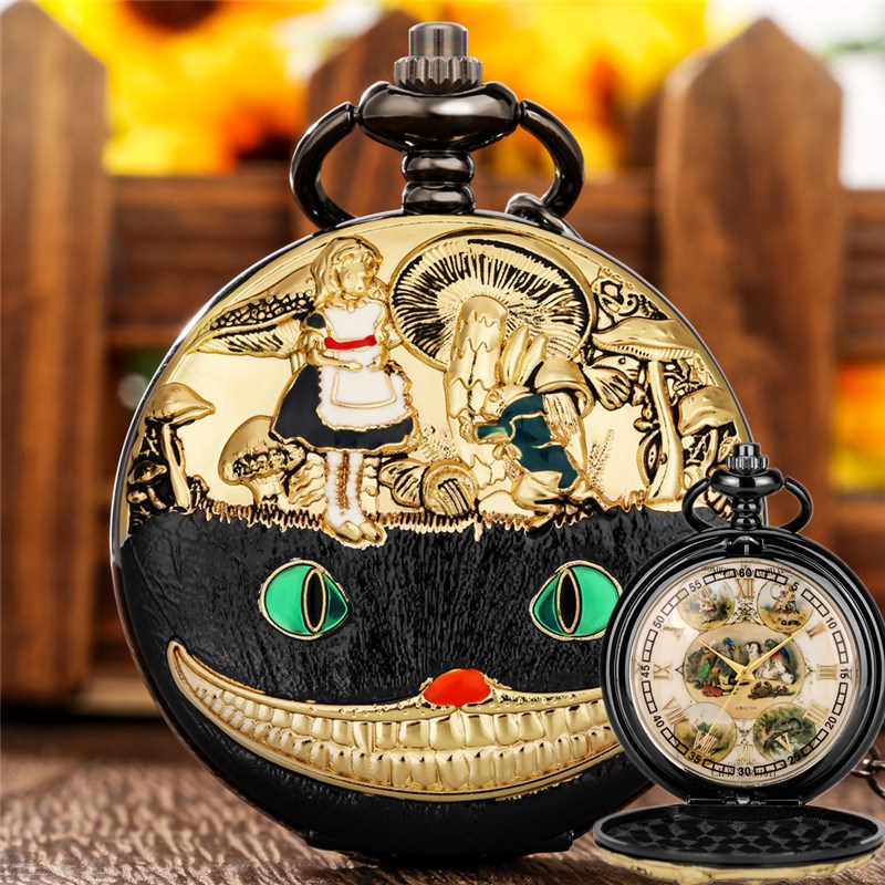 Antique Alice In Wonderland Little Girl Rabbit Design Men Women Quartz ...