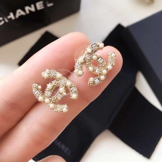 Chanel double hot sale c earrings