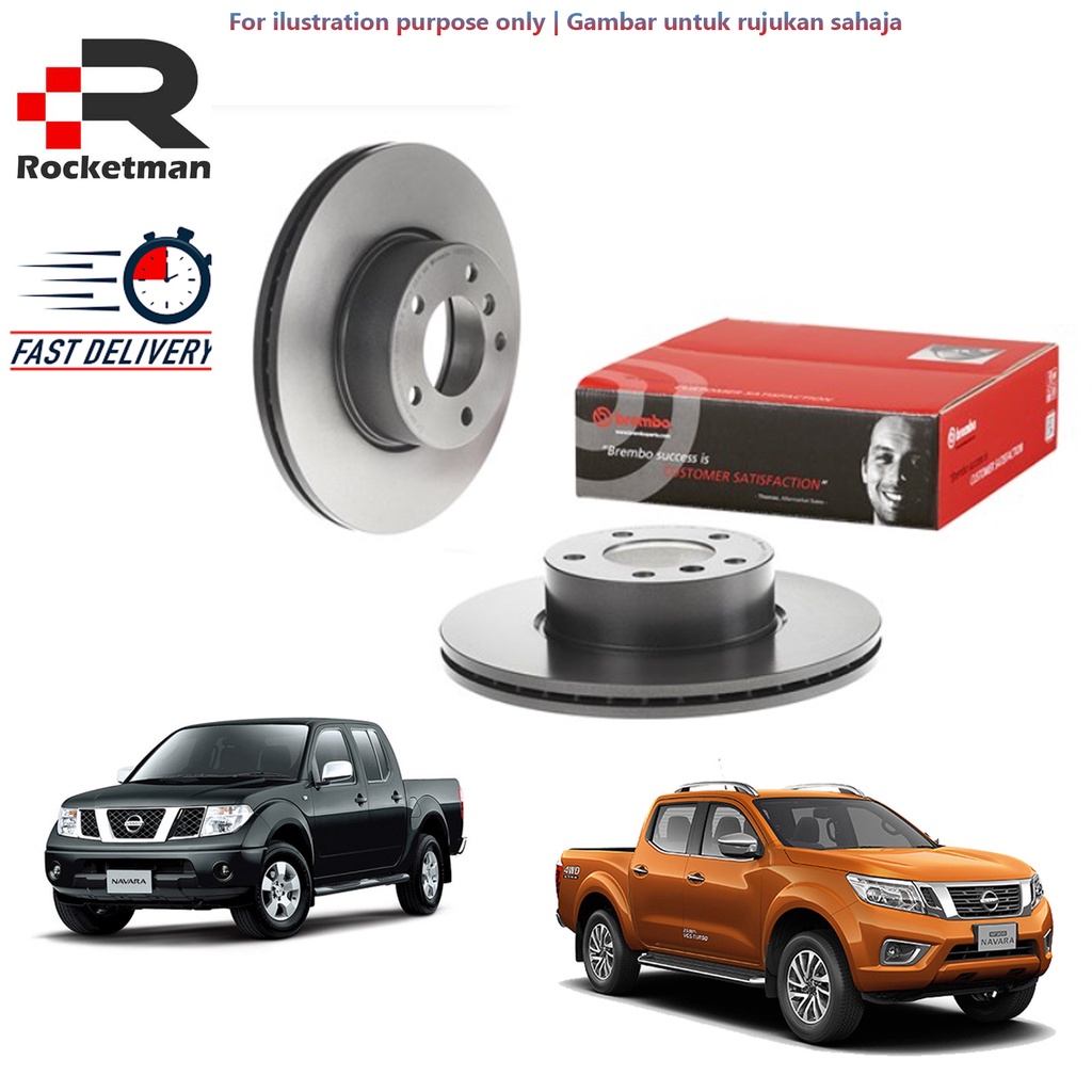 BREMBO FRONT BRAKE DISC ROTOR NISSAN NAVARA 4WD D40T NP300 D23T ...