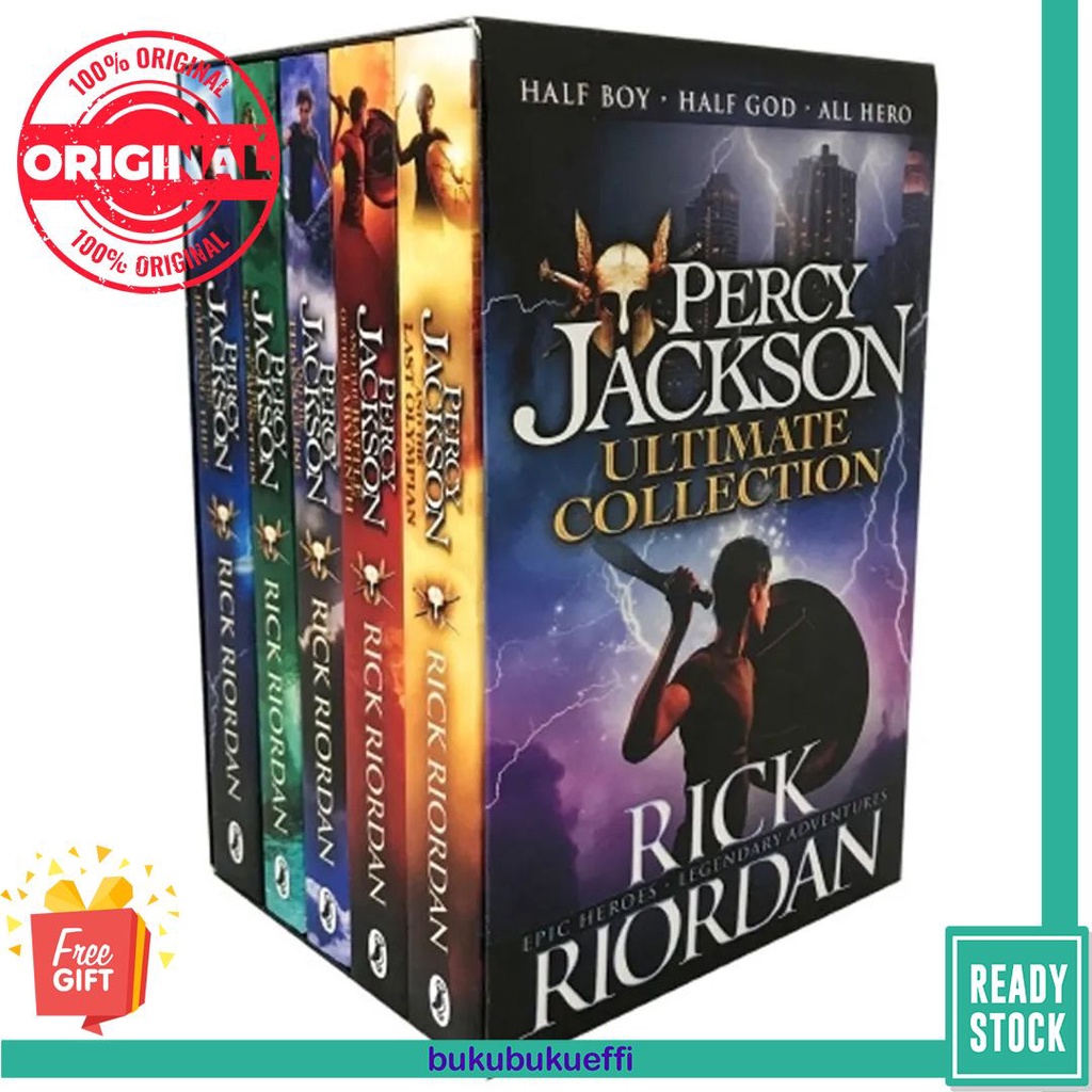 Percy Jackson Complete Series Collection Books Box Set Fantasy English Book Shopee Malaysia