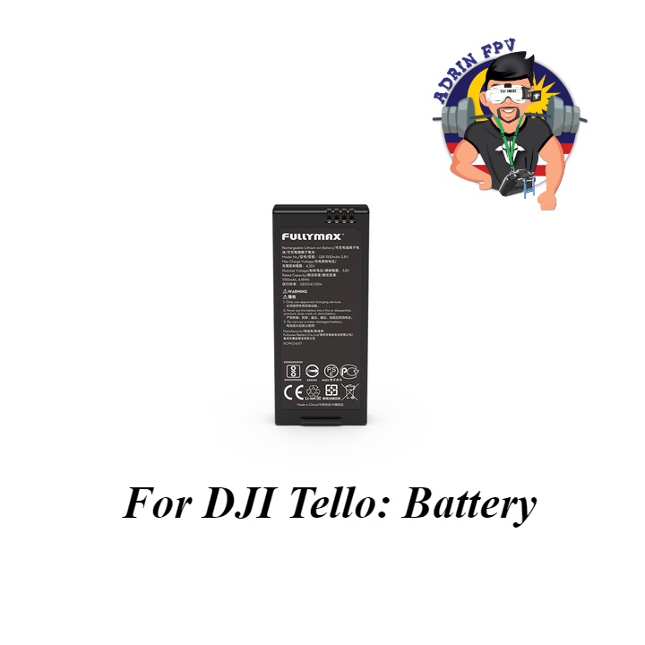 Fullymax DJI Tello battery Drone 3.8v lipo Shopee Malaysia