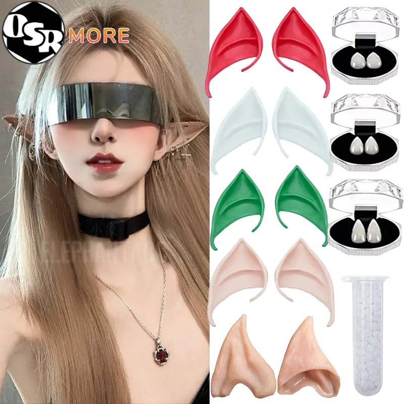 OSR Halloween Decor Soft Simulation Latex Elf Ears Angel Fairy Cosplay