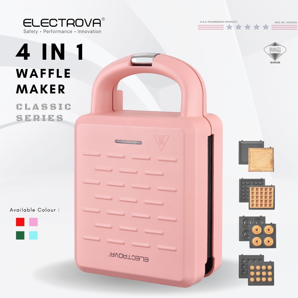 Electrova 4 in 1 Classic Series Waffle Maker Shopee Malaysia