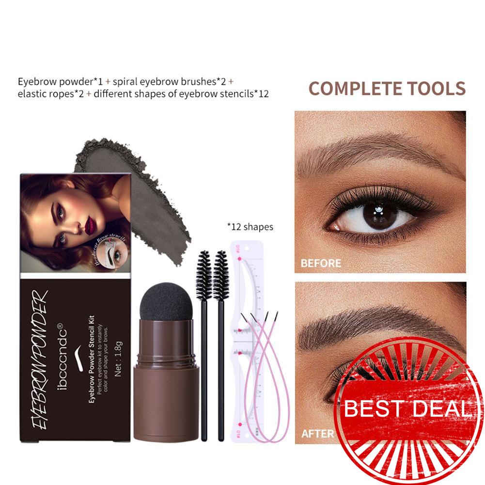 Eyebrow Stamp Stencil Kit Eyebrow Powder Set Waterproof Soft Mushroom ...