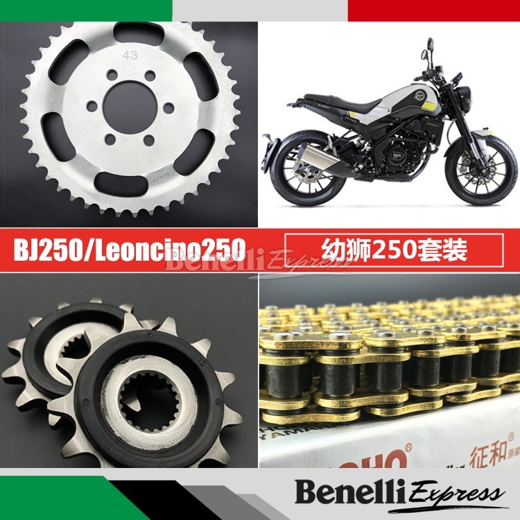 Benelli Tnt25 Leoncino 250 Trk251 Set of Chain Choho O ring Gold