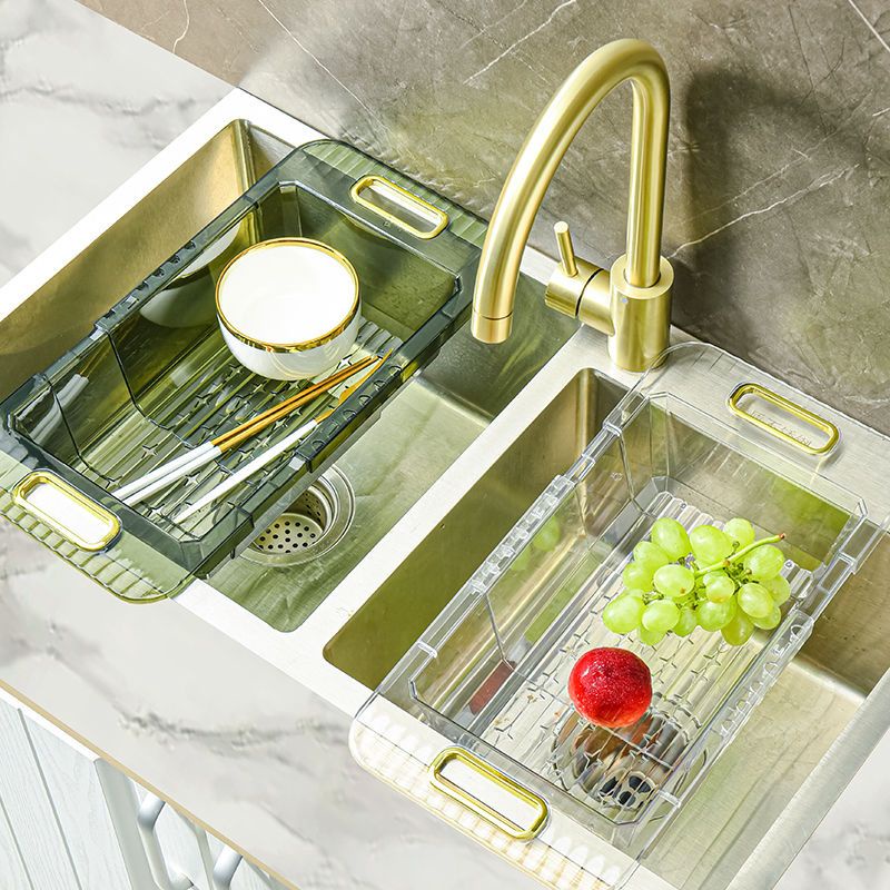 Retractable Sink Organiser Sink Rack Drain Basket Dish Rack Washing ...