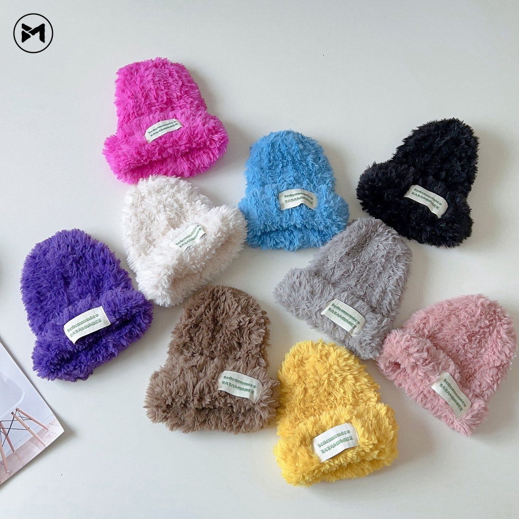 2023 New Arrival Children's Warm Mao Mao Yarn Knitted Hat Baby Candy ...