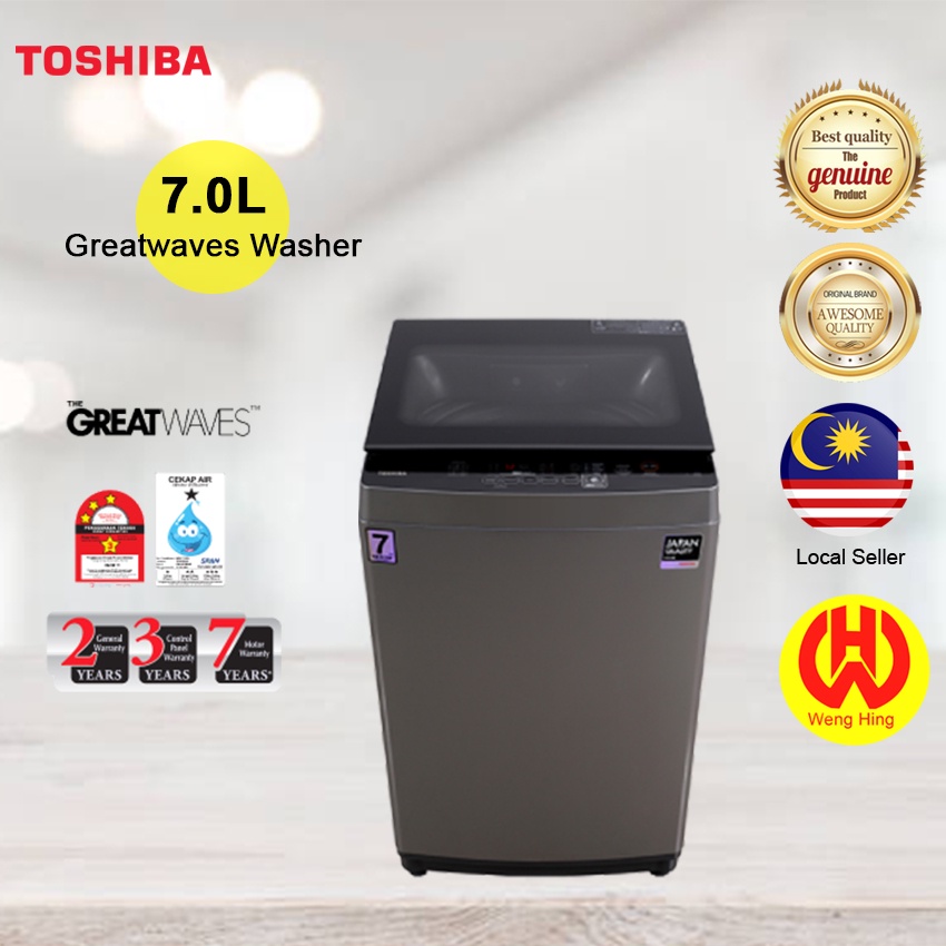 Toshiba 7.0KG 3Type Water Flow Great Waves Washing Machine AWJ800AM(SG) Shopee Malaysia