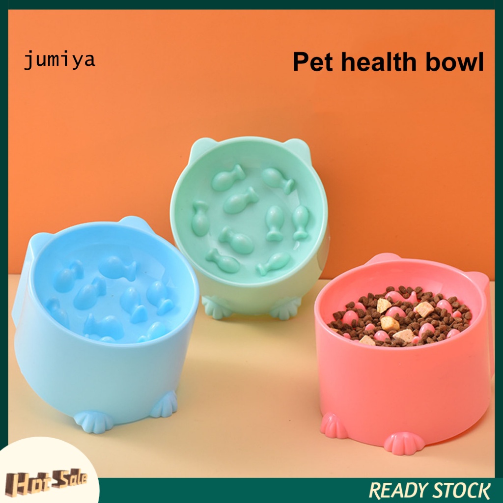 jumiya Antioverturning Cat Food Bowl Cage Accessories Pet Slow Feeder