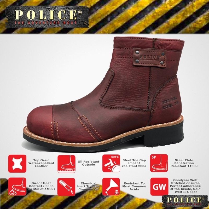 police steel toe boots