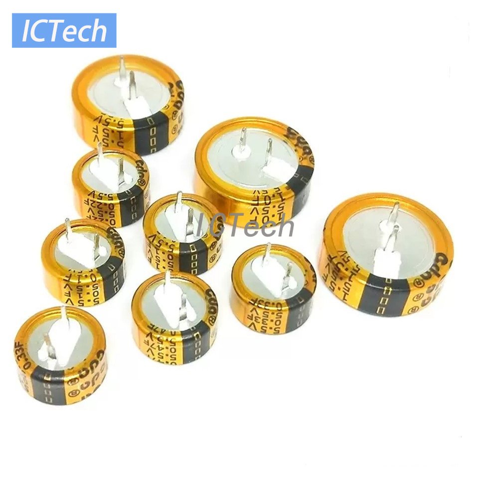 2Pcs 5.5V Super Capacitor Farad Capacitor Button Type Farrah ...