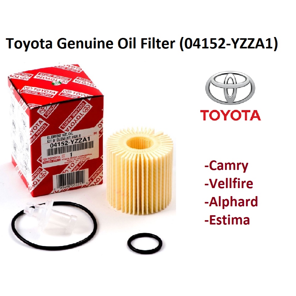 (100 Genuine) Toyota Oil Filter (Paper) 04152YZZA1 Estima Hellfire
