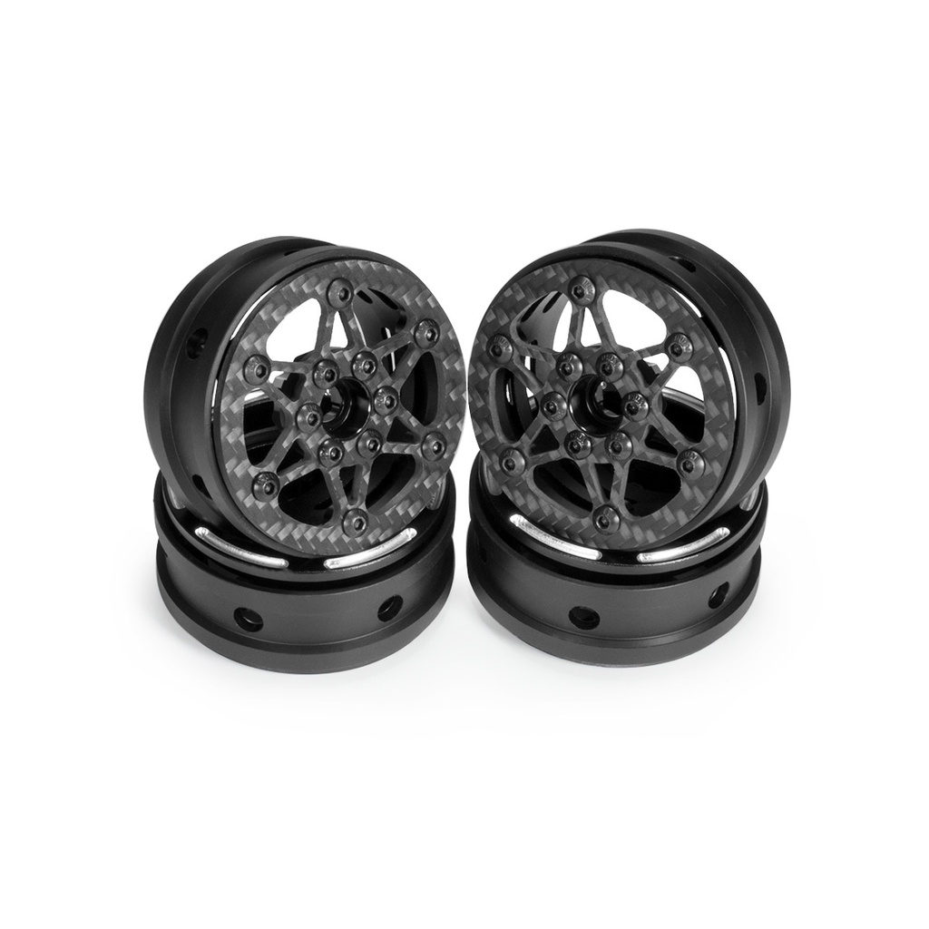 1.9 Inch Carbon Fiber Wheel Rims for 1/10 RC Crawler Cheater Rigs Capra ...