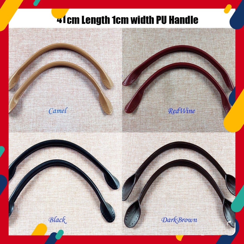 38cm~41cm Length PU Handle on sew Short Handle Bag Strap Tali Beg ...