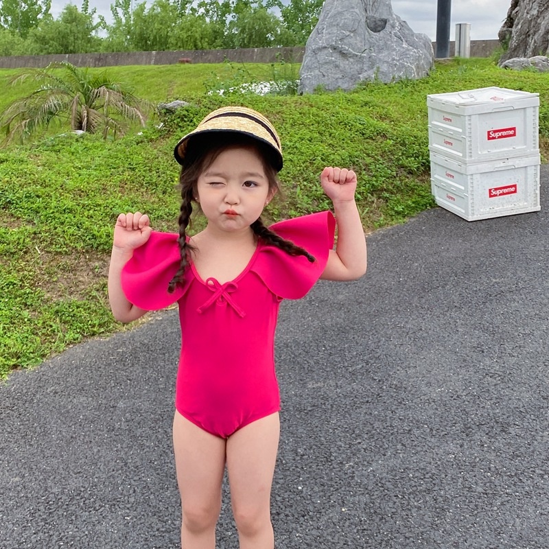 Children's swimsuit Korean-style girl's swimsuit female baby's one ...