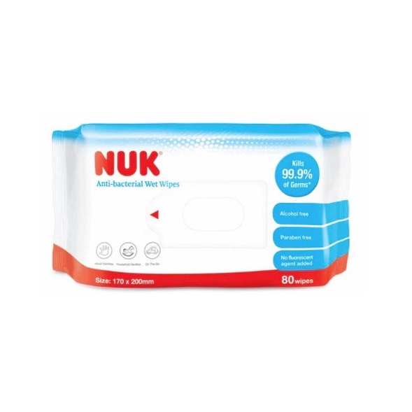 NUK Anti-Bacterial Wet Wipes 80's | Shopee Malaysia