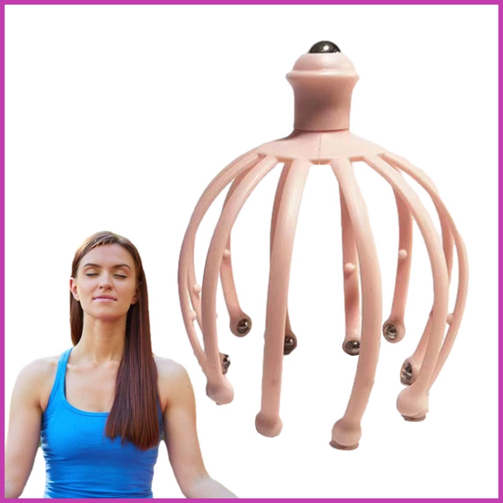 Scalp Massager Manual Head Scratcher Octopus Claw for Deep Relaxation